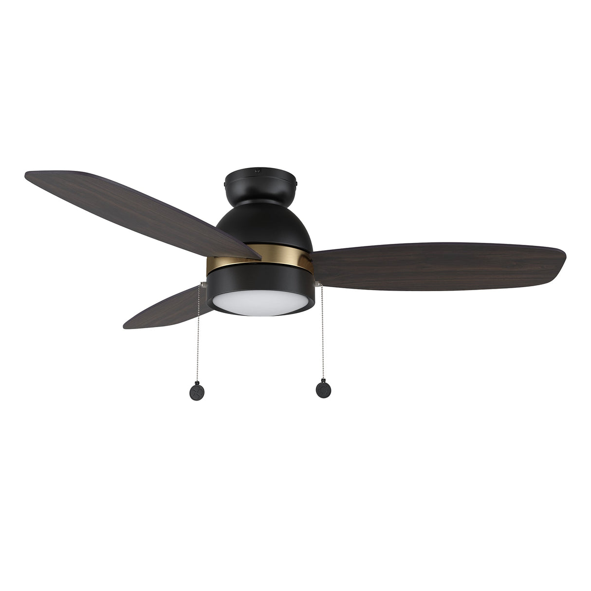 GREENWOOD 48 In 3 Blade Smart Ceiling Fan With Integrated LED Lights With Pull Chain
