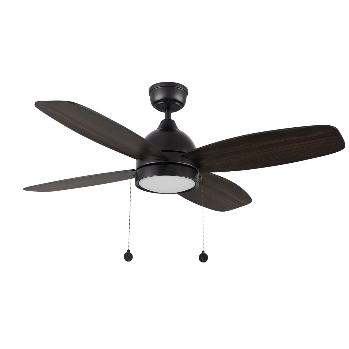 GREENWOOD 48 In 4 Blade Smart Ceiling Fan With Integrated LED Lights With Pull Chain