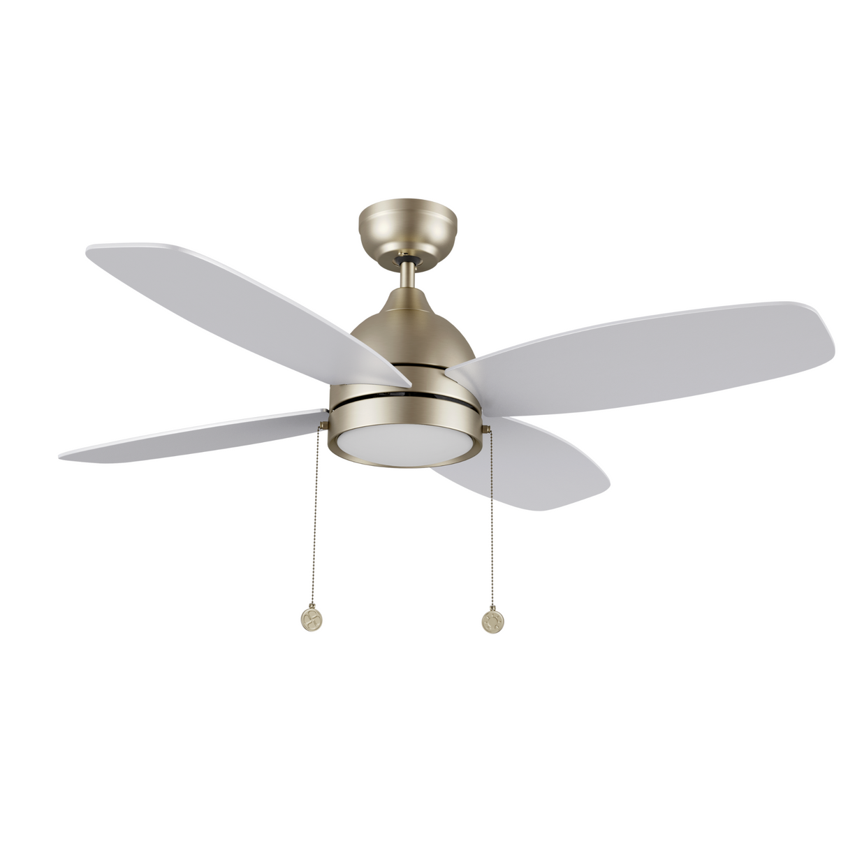 GREENWOOD 48 In 4 Blade Smart Ceiling Fan With Integrated LED Lights With Pull Chain