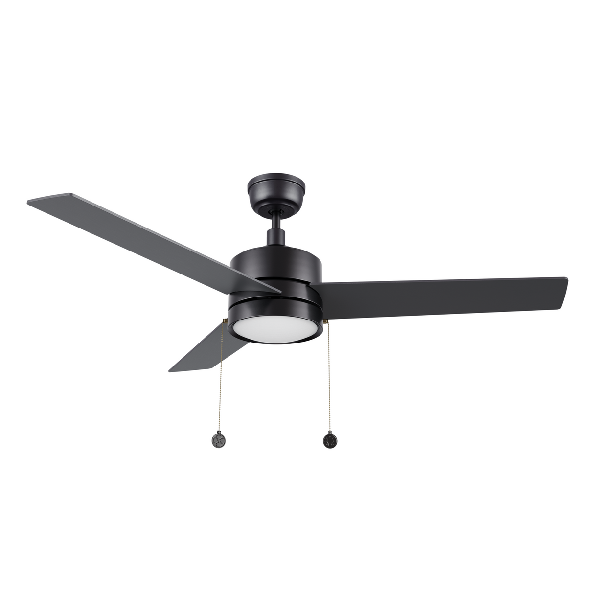 ASCOTT 52 In 3 Blade Smart Ceiling Fan With Integrated LED Lights With Pull Chain