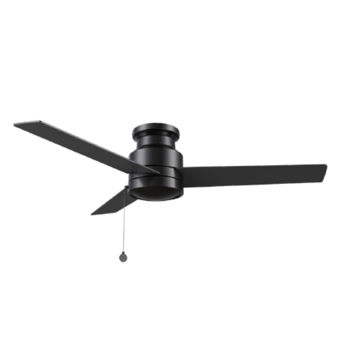 ASCOTT 52 inch 3-Blade Flush Mount No Light Ceiling Fan with Pull Chain