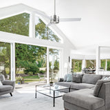 ASCOTT 52 In 3 Blade Smart Ceiling Fan Without  LED  Lights With Pull Chain