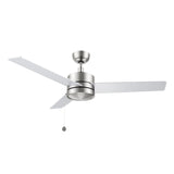 ASCOTT 52 In 3 Blade Smart Ceiling Fan Without  LED  Lights With Pull Chain