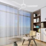 ASCOTT 52 In 3 Blade Smart Ceiling Fan Without  LED  Lights With Pull Chain