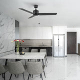APEX 52 In 3 Blade Smart Ceiling Fan Without  LED  Lights With Pull Chain