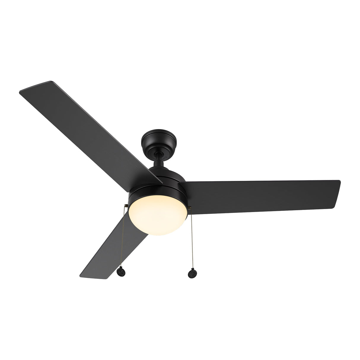 MALTA 52 In 3 Blade Smart Ceiling Fan With Integrated LED Lights With Pull Chain