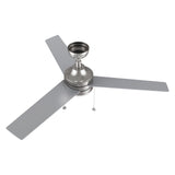 MALTA 52 In 3 Blade Smart Ceiling Fan With Integrated LED Lights With Pull Chain