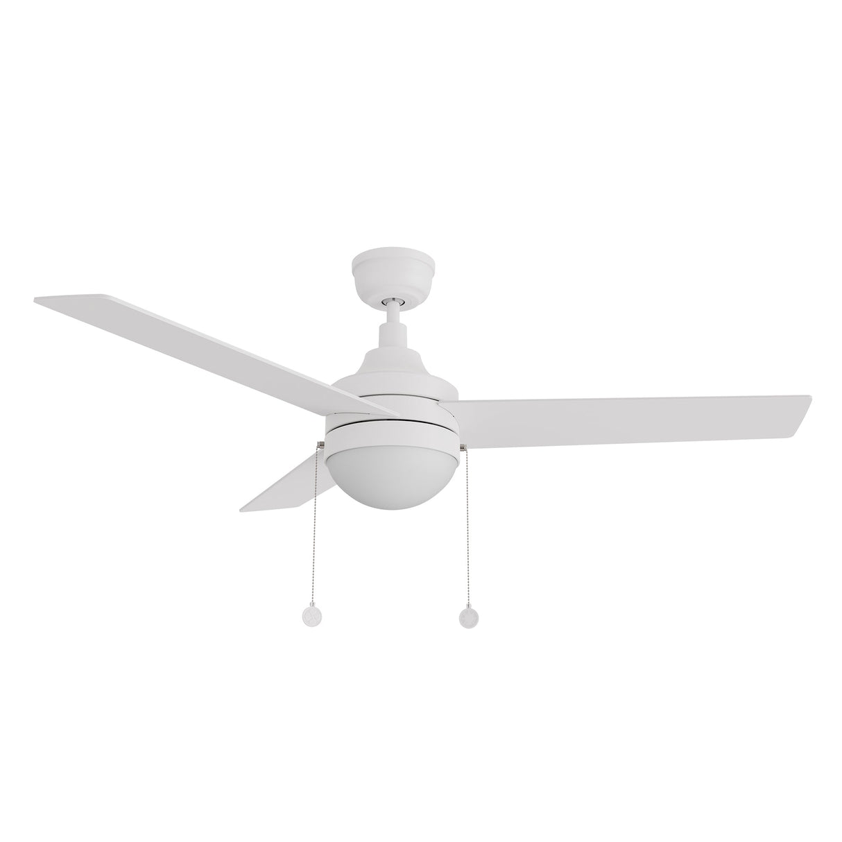 MALTA 52 In 3 Blade Smart Ceiling Fan With Integrated LED Lights With Pull Chain