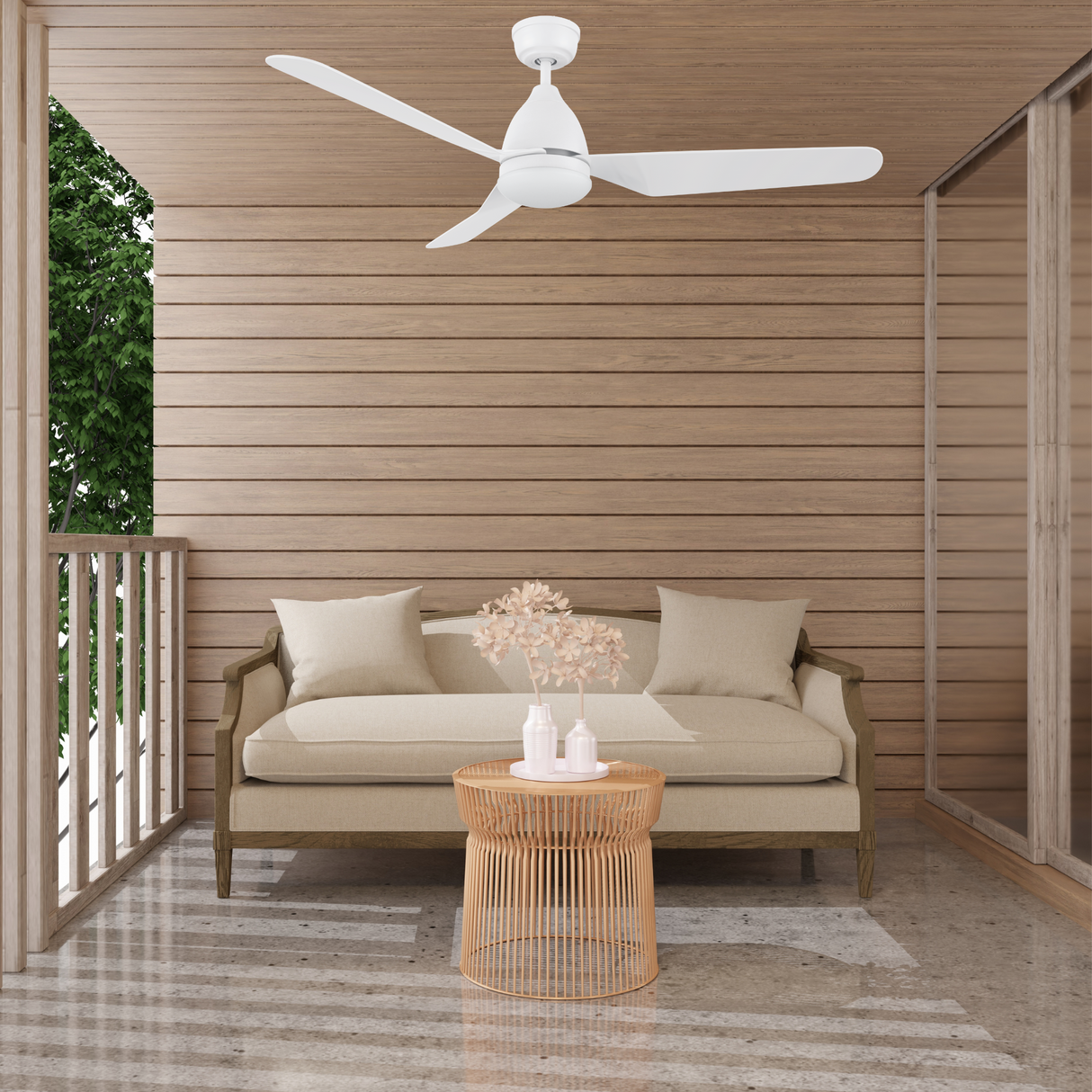 REXTON 52 In 3 Blade Smart Ceiling Fan With Integrated LED Lights With Pull Chain