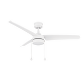 REXTON 52 In 3 Blade Smart Ceiling Fan With Integrated LED Lights With Pull Chain