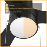 HAVEN 52 In 3 Blade Smart Ceiling Fan With Integrated LED Lights With Pull Chain