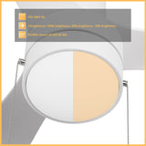 HAVEN 52 In 3 Blade Smart Ceiling Fan With Integrated LED Lights With Pull Chain