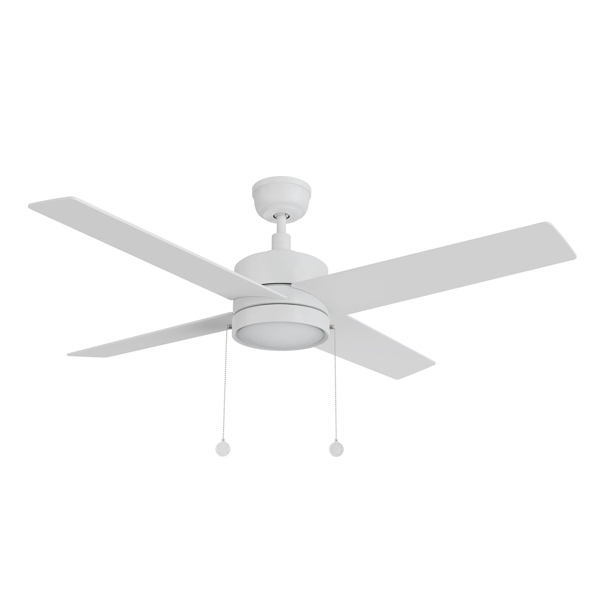 ASCOTT 52 In 4 Blade Smart Ceiling Fan With Integrated LED Lights With Pull Chain