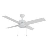 ASCOTT 52 In 4 Blade Smart Ceiling Fan With Integrated LED Lights With Pull Chain