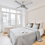 ASCOTT 52 In 4 Blade Smart Ceiling Fan Without  LED  Lights With Pull Chain
