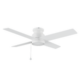 ASCOTT 52 inch 4-Blade Flush Mount No Light Ceiling Fan with Pull Chain