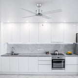 APEX 52 In 4 Blade Smart Ceiling Fan Without  LED  Lights With Pull Chain