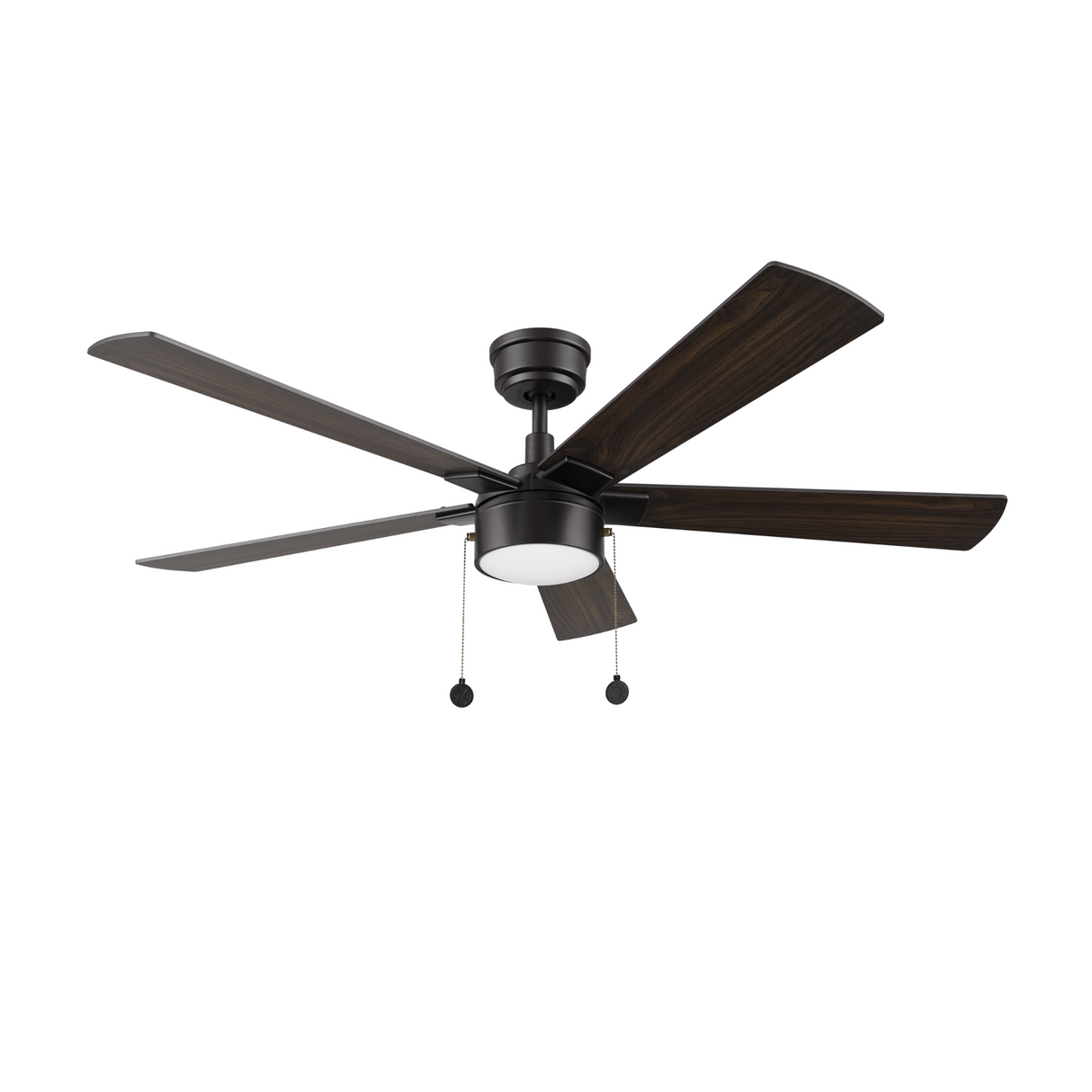 RYKER 52 In 5 Blade Smart Ceiling Fan With Integrated LED Lights With Pull Chain