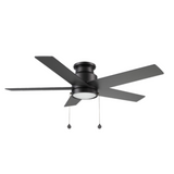 ASCOTT 52 inch 5-Blade Flush Mount Ceiling Fan with Pull Chain