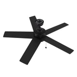 ASCOTT 52 In 5 Blade Smart Ceiling Fan With Integrated LED Lights With Pull Chain