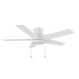 ASCOTT 52 inch 5-Blade Flush Mount Ceiling Fan with Pull Chain
