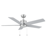 APEX 52 In 5 Blade Smart Ceiling Fan With Integrated LED Lights With Pull Chain