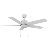 APEX 52 In 5 Blade Smart Ceiling Fan With Integrated LED Lights With Pull Chain