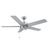 ASCOTT 52 In 5 Blade Smart Ceiling Fan Without  LED  Lights With Pull Chain