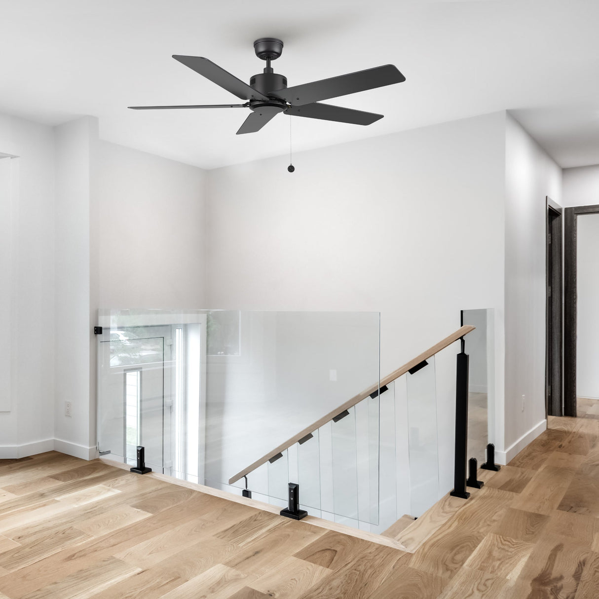 APEX 52 In 5 Blade Smart Ceiling Fan Without  LED  Lights With Pull Chain