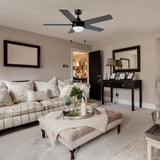 MALTA 52 In 5 Blade Smart Ceiling Fan With Integrated LED Lights With Pull Chain