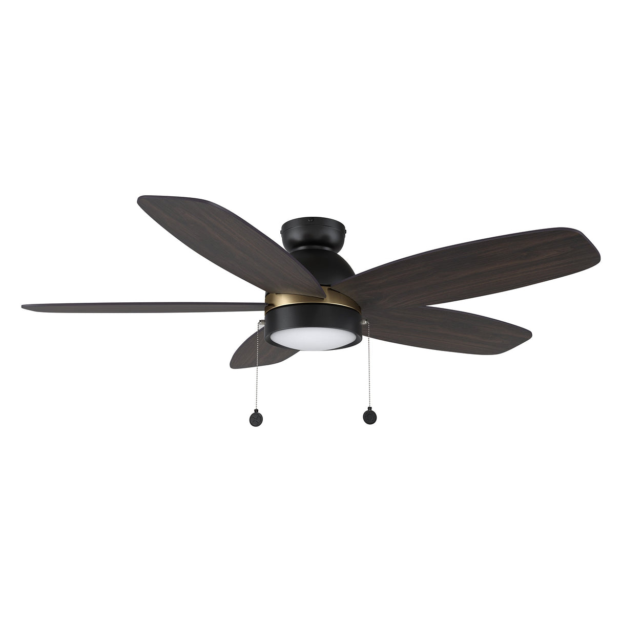GREENWOOD 52 In 5 Blade Smart Ceiling Fan With Integrated LED Lights With Pull Chain