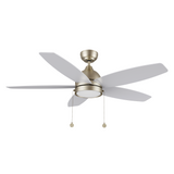 GREENWOOD 48 In 5 Blade Smart Ceiling Fan With Integrated LED Lights With Pull Chain