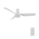 CAERUS 44 In 3 Blade Smart Ceiling Fan Without  LED  Lights With Remote Control