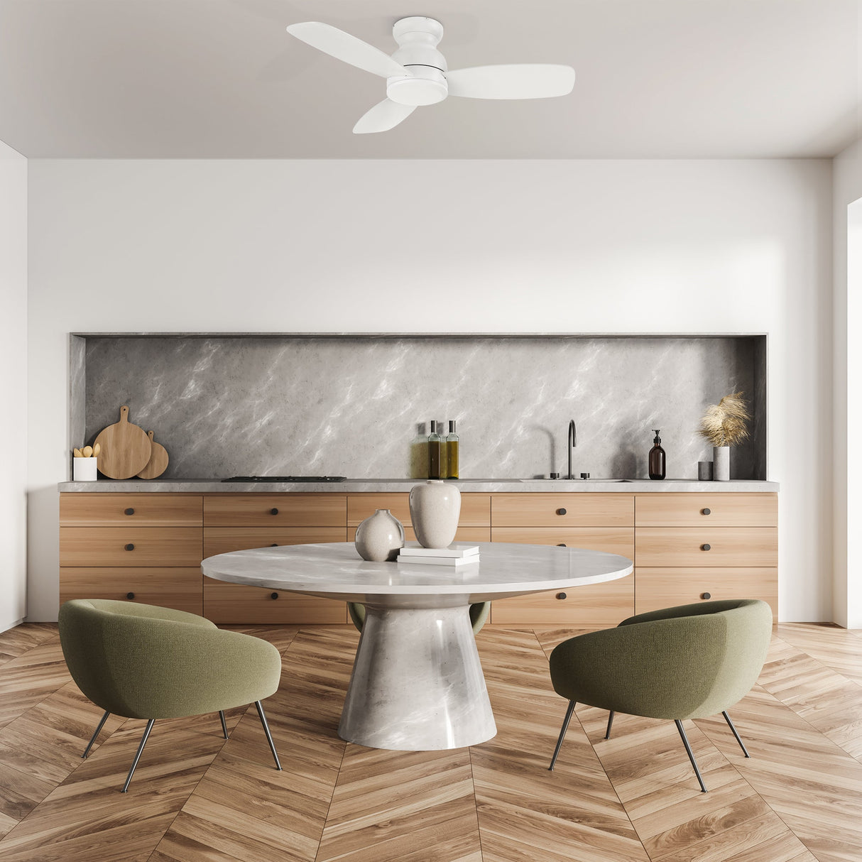 STANLEY 44 In 3 Blade Smart Ceiling Fan Without  LED  Lights With Remote