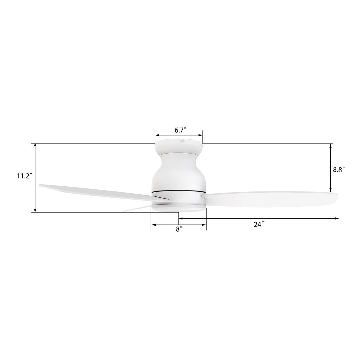 STANLEY 48 In 3 Blade Smart Ceiling Fan Without  LED  Lights With Remote