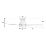 STANLEY 48 In 3 Blade Smart Ceiling Fan Without  LED  Lights With Remote