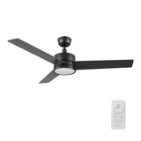 SANTANA 52 In 3 Blade Smart Ceiling Fan With Integrated LED Lights With Remote