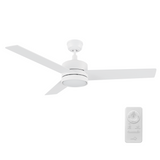 SANTANA 52 In 3 Blade Smart Ceiling Fan With Integrated LED Lights With Remote