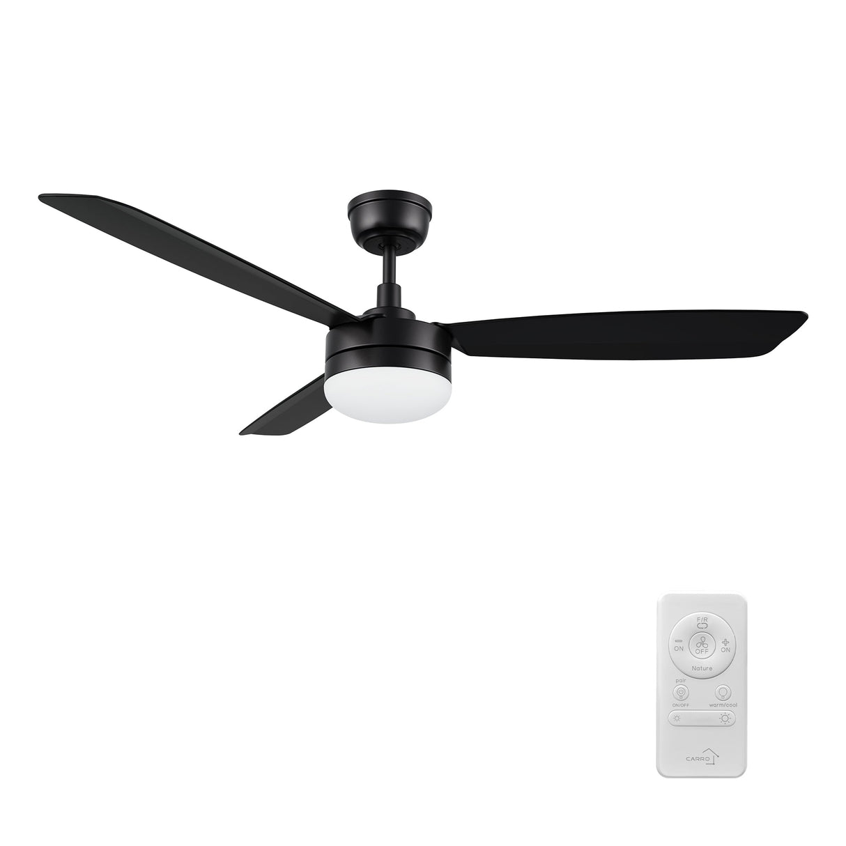 VARA 52 In 3 Blade Smart Ceiling Fan With Integrated LED Lights With Remote