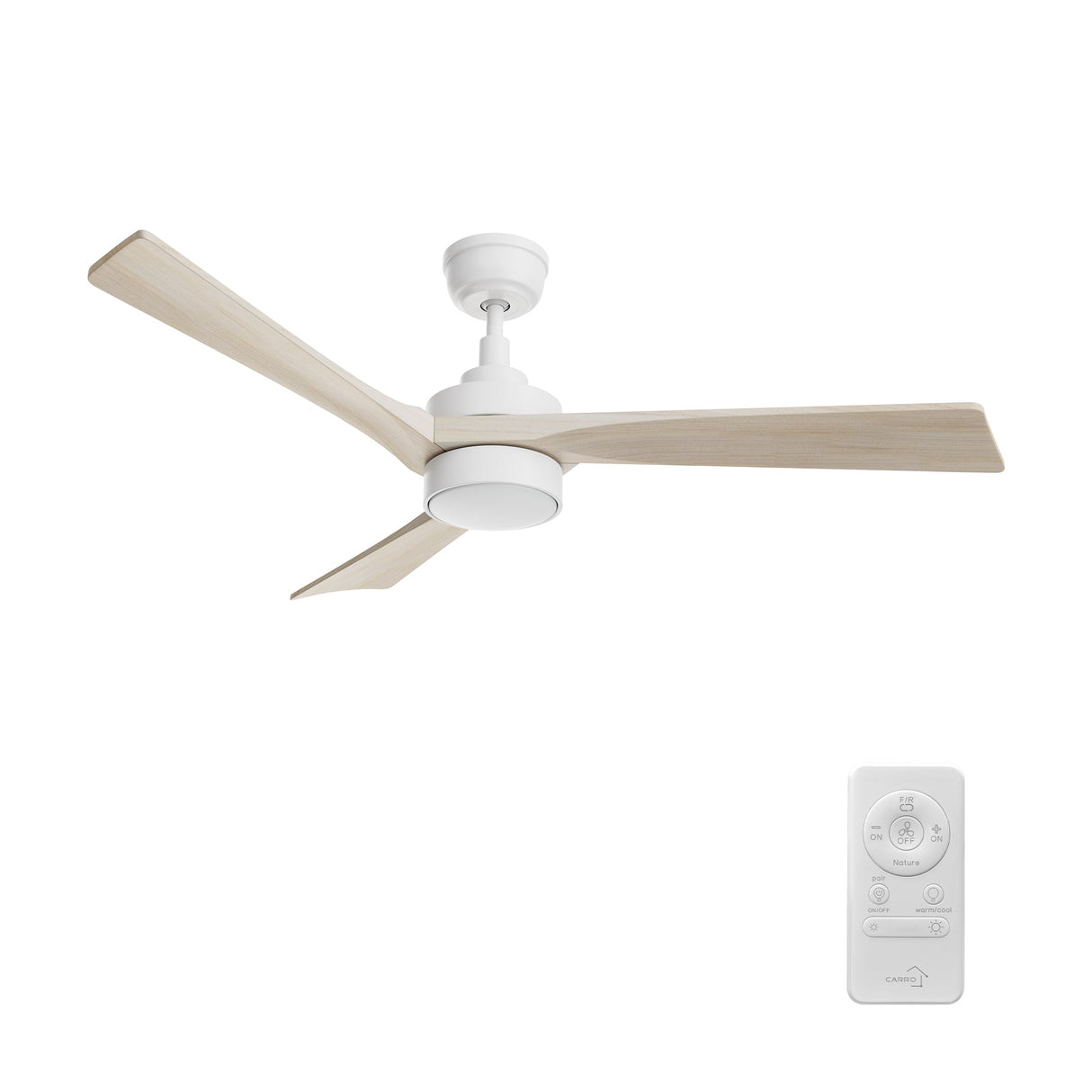 WESTBURY 52 In 3 Blade Smart Ceiling Fan With Integrated LED Lights With Remote Control