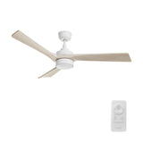 WESTBURY 52 In 3 Blade Smart Ceiling Fan With Integrated LED Lights With Remote Control