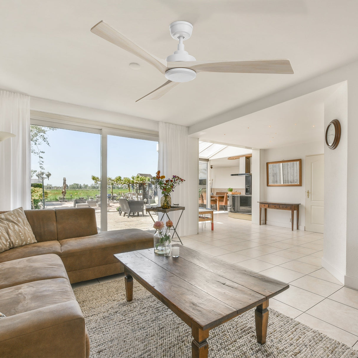 WESTBURY 52 In 3 Blade Smart Ceiling Fan Without  LED  Lights With Remote