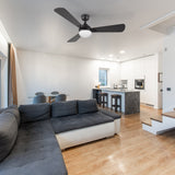ZEPHYR 52 In 3 Blade Smart Ceiling Fan With Integrated LED Lights With Remote Control