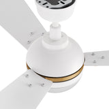 ZEPHYR 52 In 3 Blade Smart Ceiling Fan With Integrated LED Lights With Remote Control