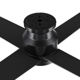 SANTANA 52 inch 4-Blade Flush Mount Ceiling Fan with LED Light & Remote