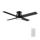 SANTANA 52 inch 4-Blade Flush Mount Ceiling Fan with LED Light & Remote