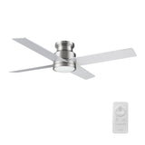 SANTANA 52 inch 4-Blade Flush Mount Ceiling Fan with LED Light & Remote