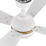 ZEPHYR 52 In 4 Blade Smart Ceiling Fan With Integrated LED Lights With Remote Control
