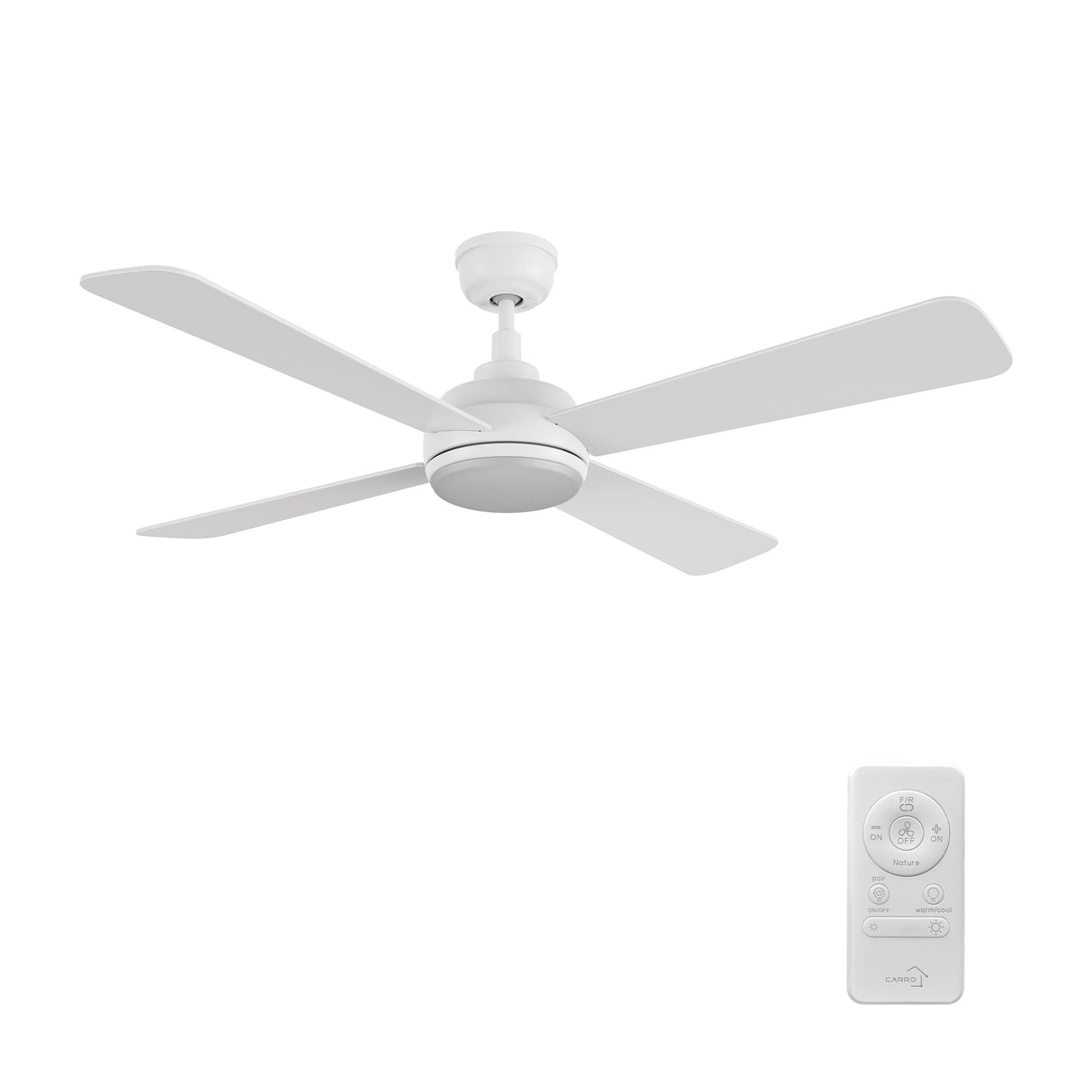 TRYTON 52 In 4 Blade Smart Ceiling Fan With Integrated LED Lights With Google Home