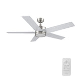 SANTANA 52 In 5 Blade Smart Ceiling Fan With Integrated LED Lights With Remote